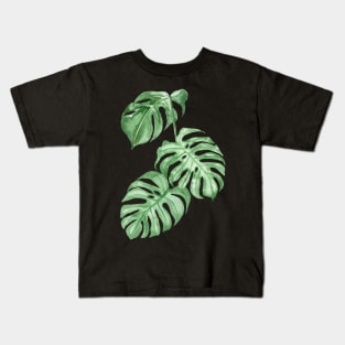 Tropical Leaves Monstera Kids T-Shirt